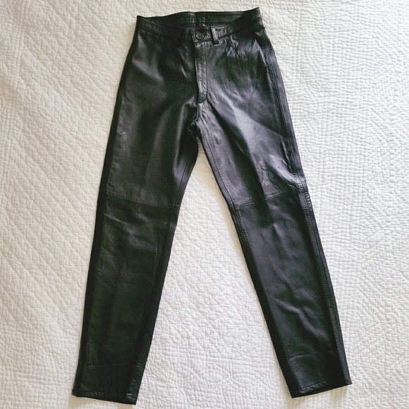 Vintage Pants - Like Butter! Black Leather Pants
